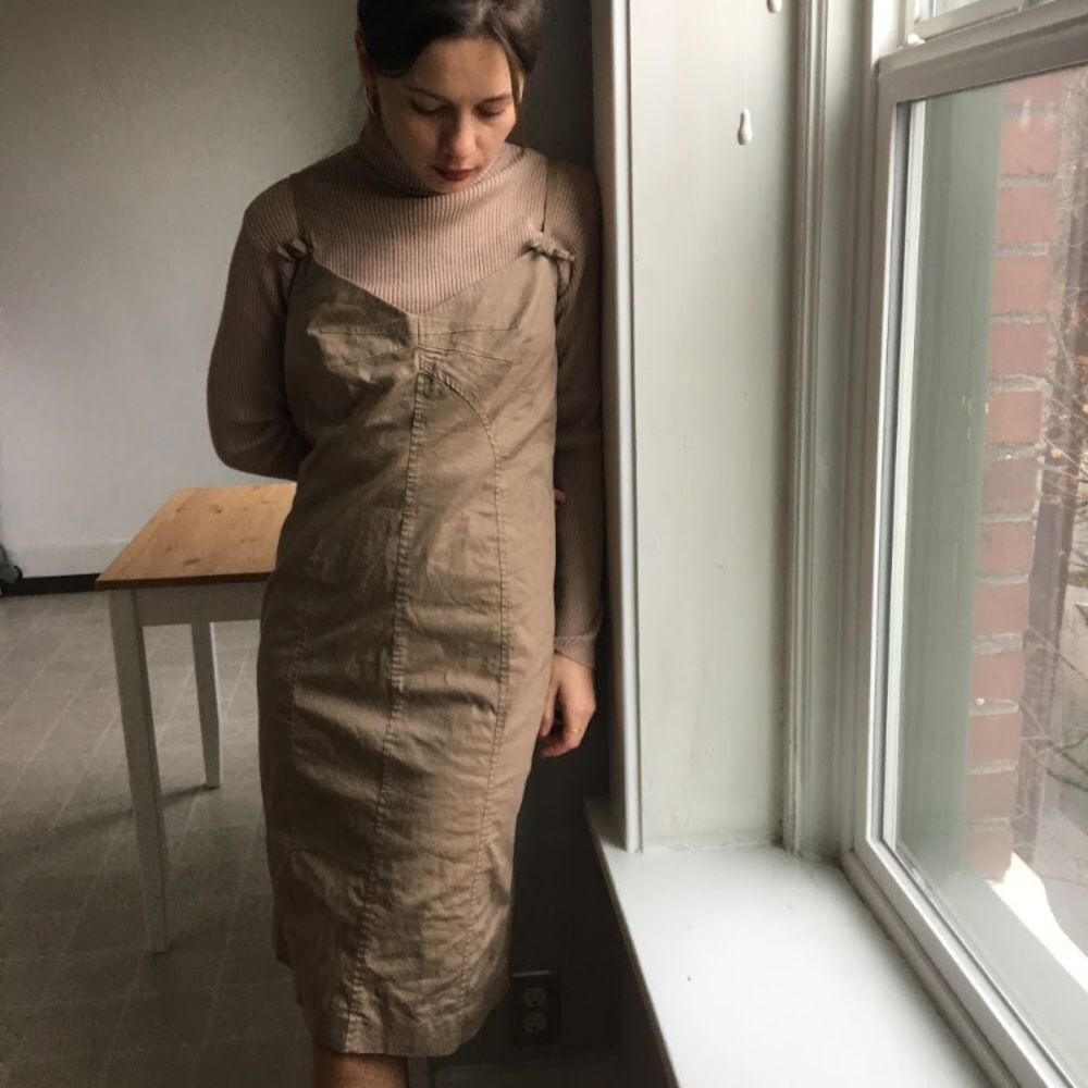 tan dress